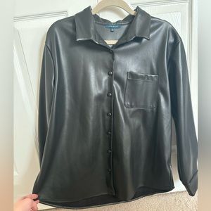 Kirious Faux Leather Shacket